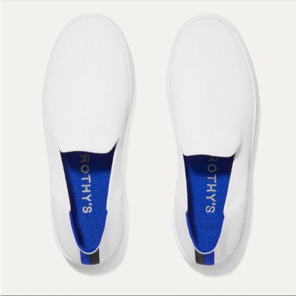 Rothy’s The Original Slip On Sneaker in White Sz 8